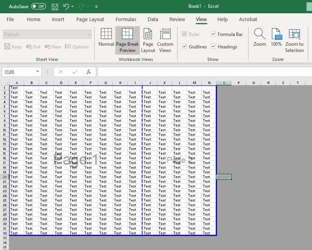 change print area on whole workbook in excel for mac